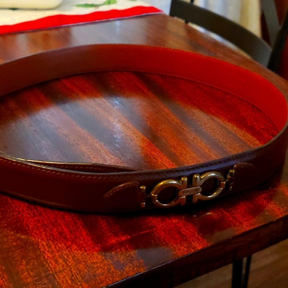 Ferragamo brown leather belt